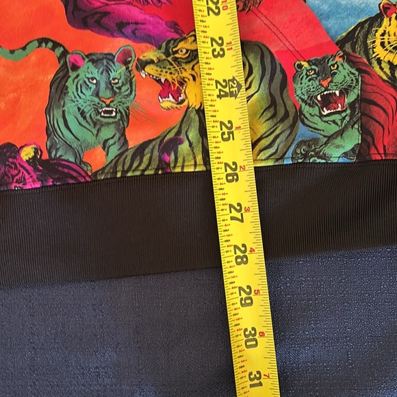 Multicolor Tiger Print Men's Hoodie - Picture 10 of 16